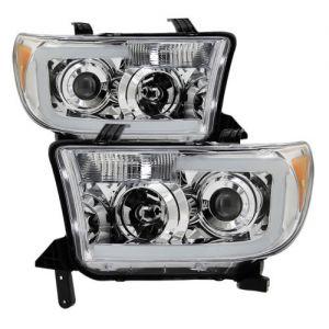 Передняя оптика диодная хромированная New Style для Toyota Tundra 2007-2013
